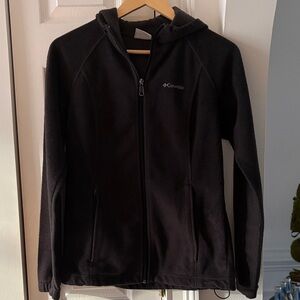 Columbia Women's Fleece Hooded Jacket Small Black Hoodie
